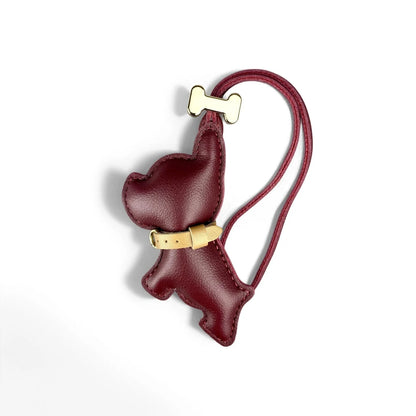 French Bulldog PU Leather Bag Charm