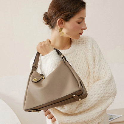 Genuine Leather Bucket Shoulder & Crossbody Bag
