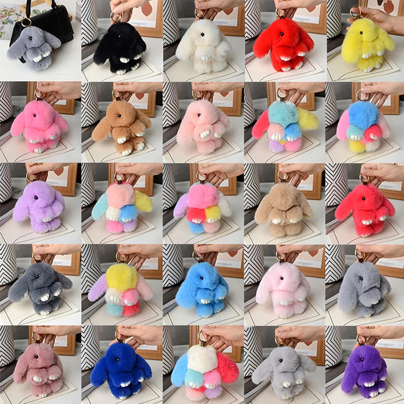 Plush Fur Bunny Keychain