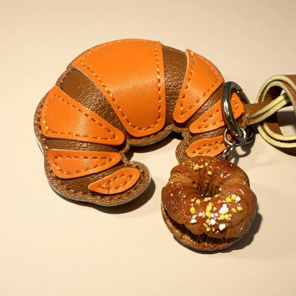 Croissant & Pretzel Bag Charm Set