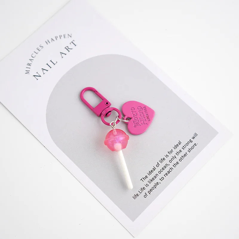 Sweet Lollipop Keychain Charm