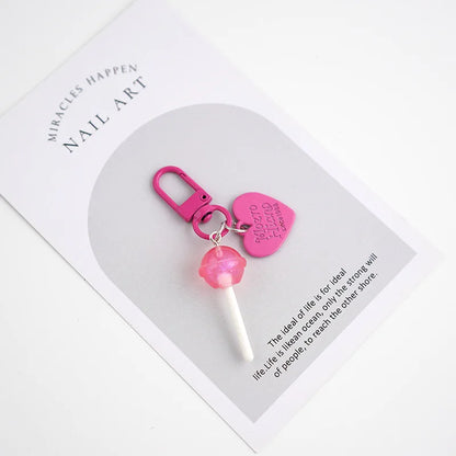Sweet Lollipop Keychain Charm