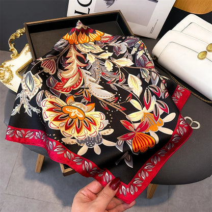 Paisley Print Square Scarf