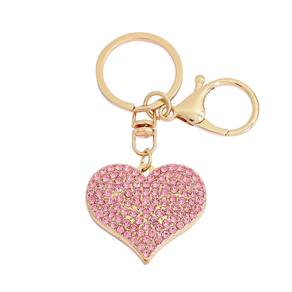 Pink Diamond Heart Keychain