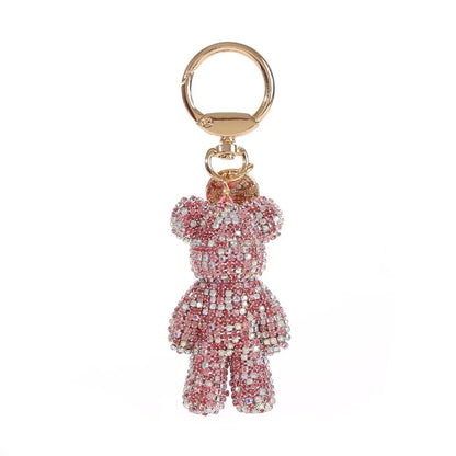 Rhinestone Bear Keychain