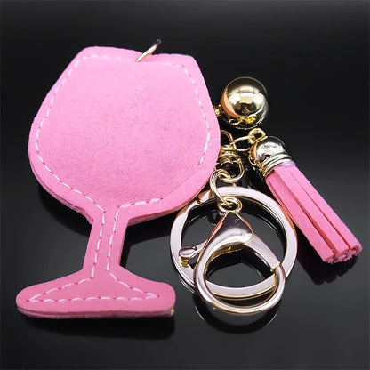 Rainbow Cup Keychain with Tassel – Gold