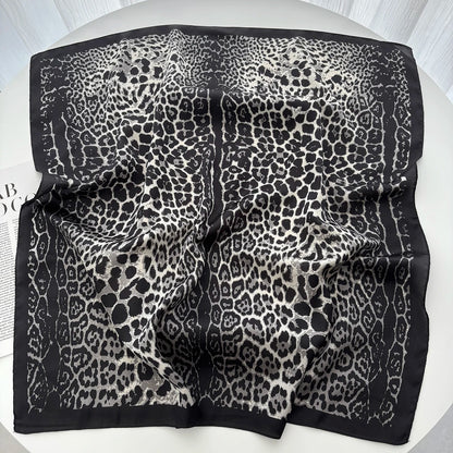 Animal Print Satin Scarf