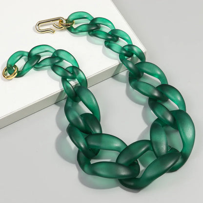 Matte Colorful Acrylic Big Chunky Chain