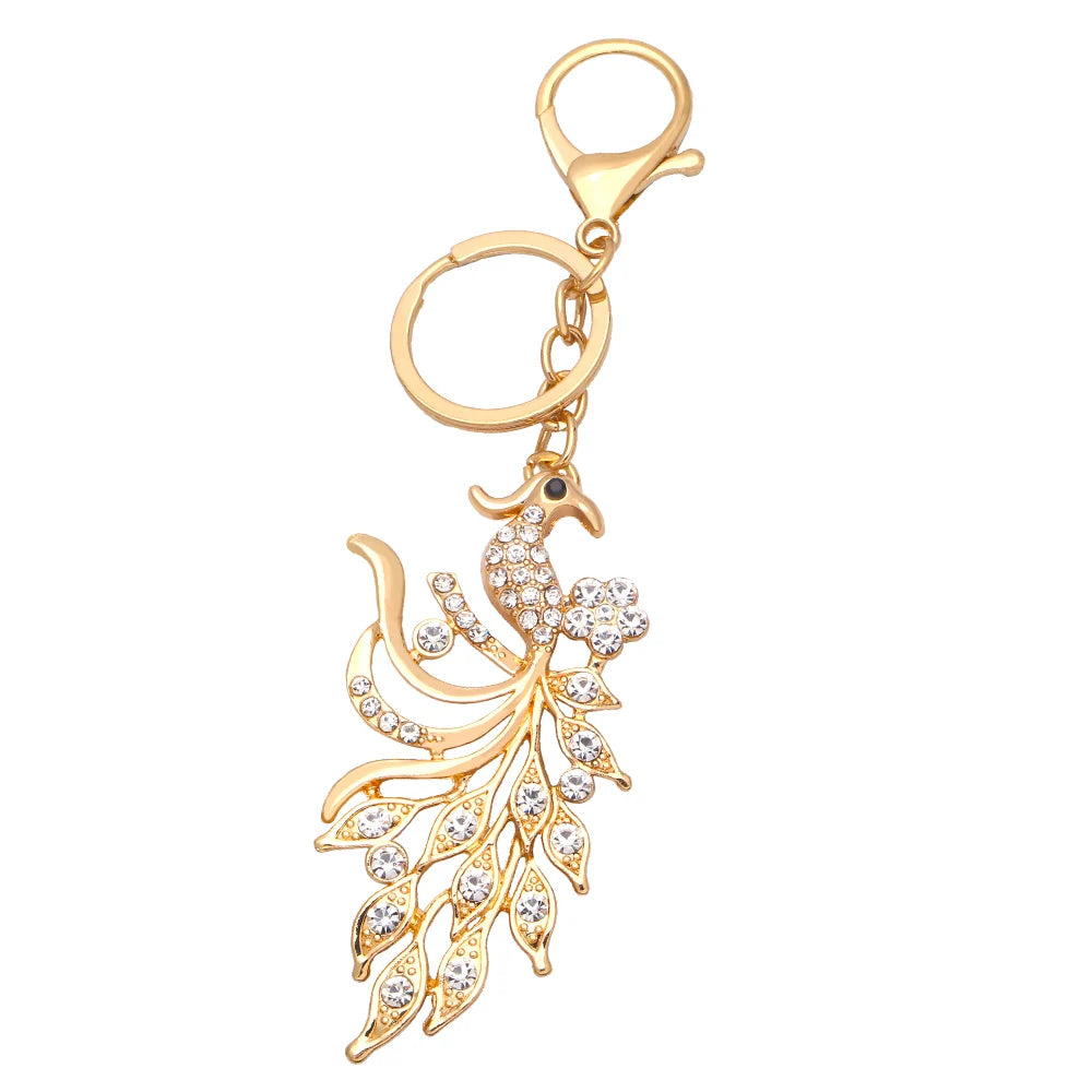 Rhinestone Fairy Angel Wings Keychains