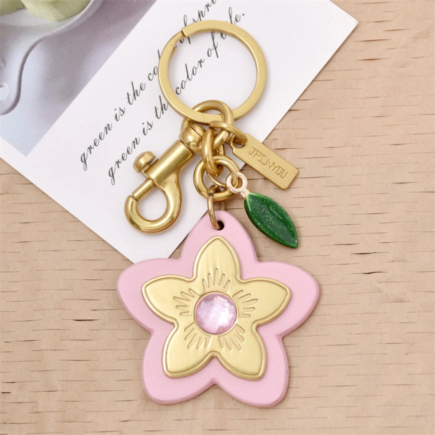 Sweet Flower & Leaf Keychain