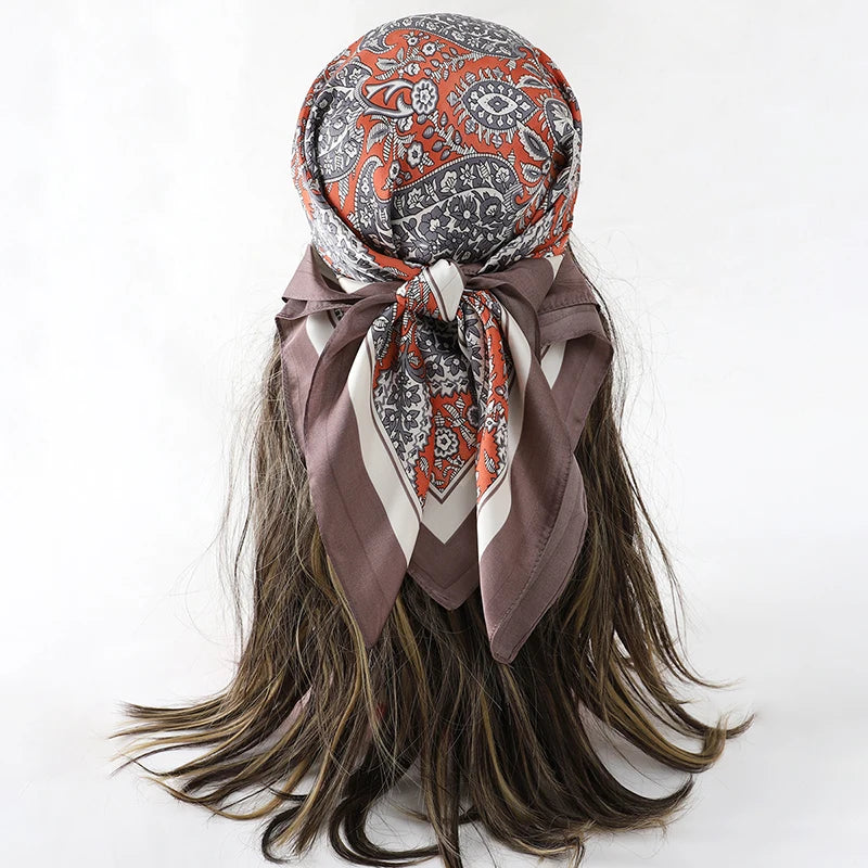 Floral Square Silk Scarf
