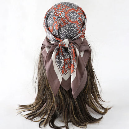 Floral Square Silk Scarf