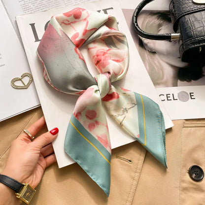 Floral Silk Square Scarf