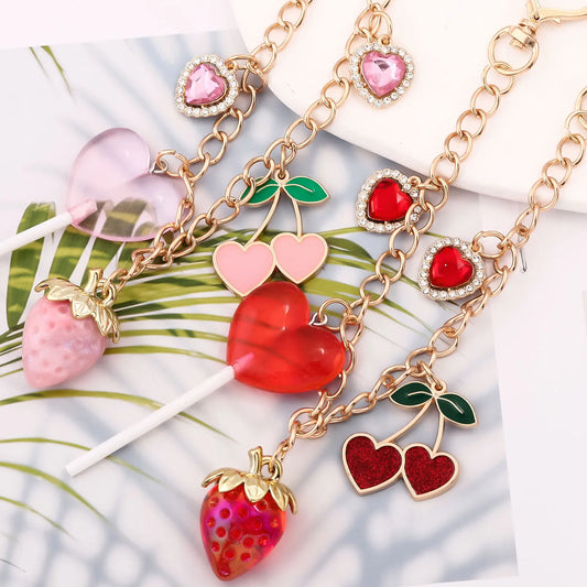 Crystal Cherry Bag Charm