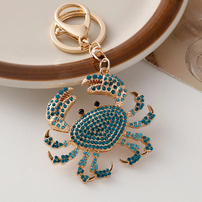 Sparkling Crystal Crab Keychain