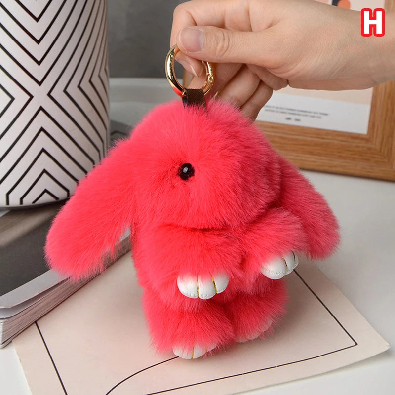 Plush Fur Bunny Keychain