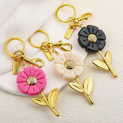 Daisy Flower Keychain Pendant