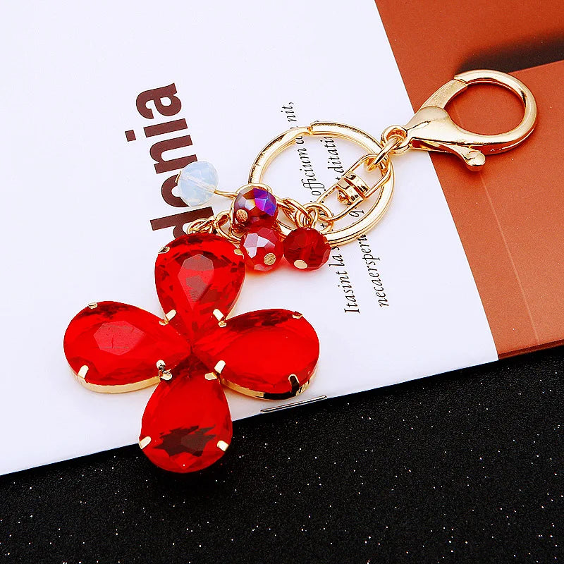 Crystal Clover Keychains