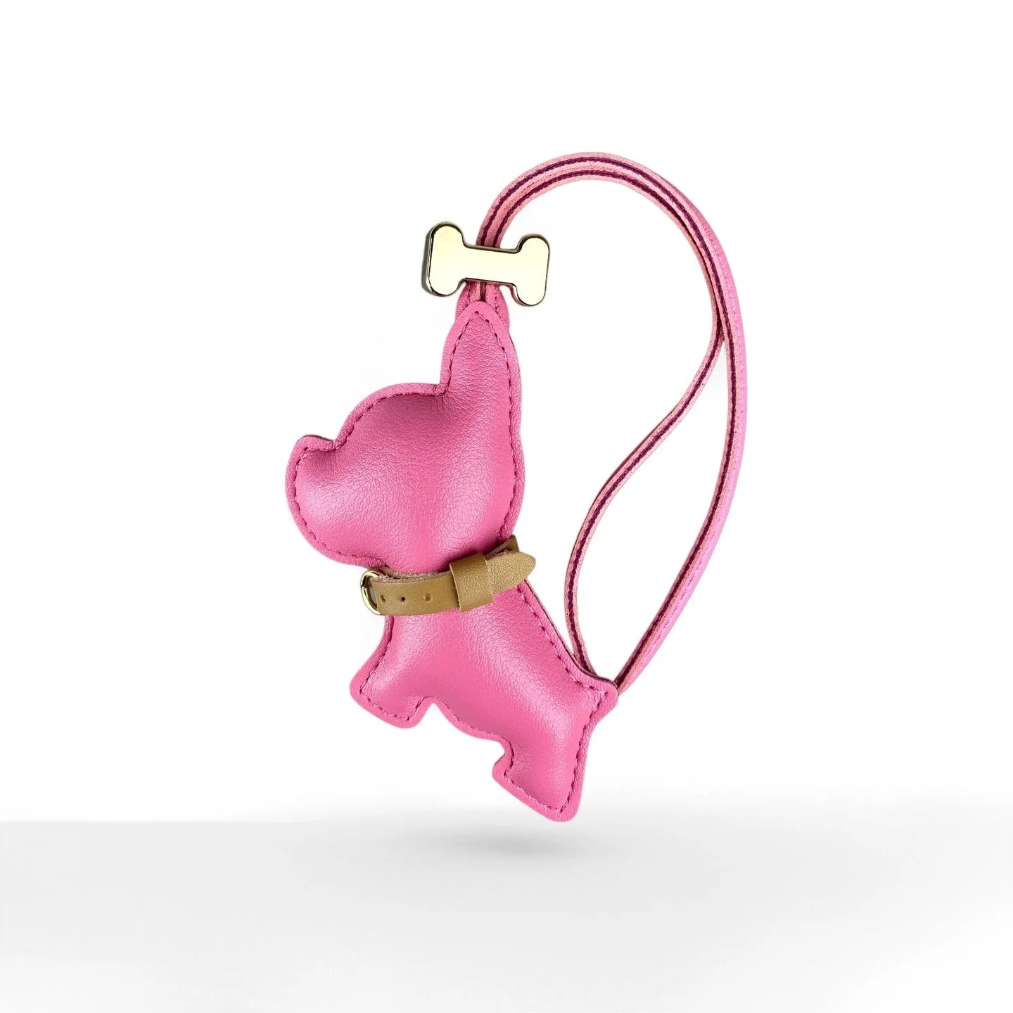 French Bulldog PU Leather Bag Charm