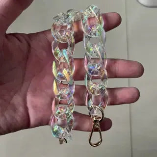 Iridescent Chunky Acrylic Bag Chain