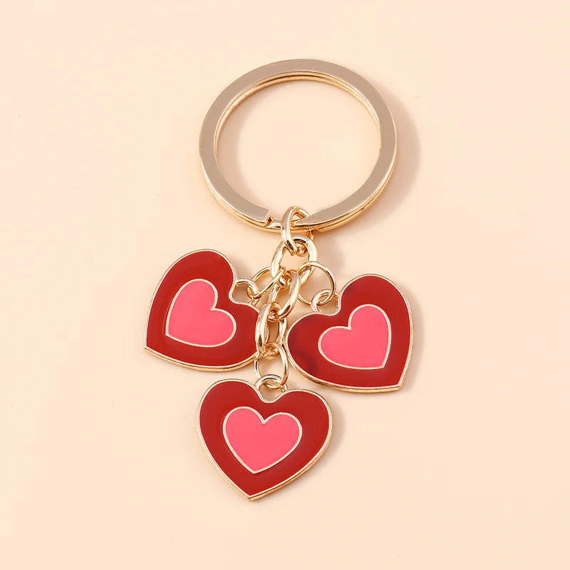 Enamel Love Heart Keychain