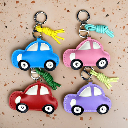 Leather Car Keychain Charm