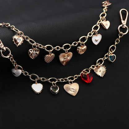 Gold Heart Bag Charm
