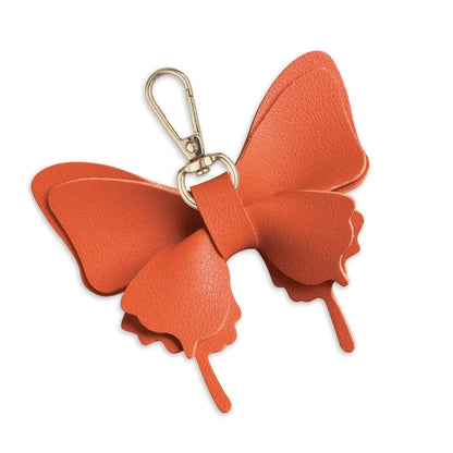 Layered Leather Butterfly Keychain
