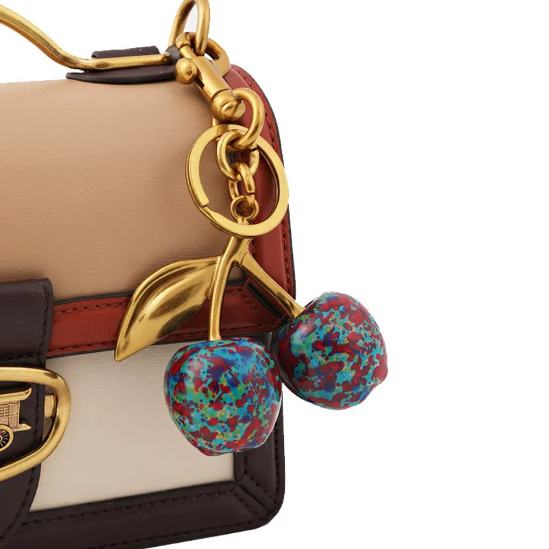 Colorful Cherry Fruit Keychain