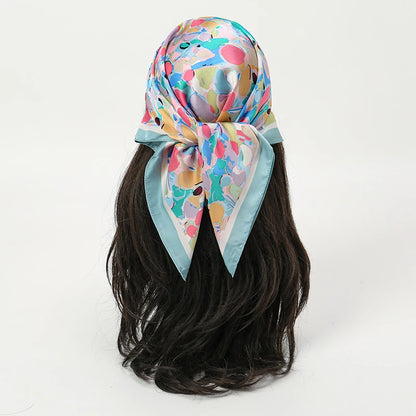 Floral Square Silk Scarf