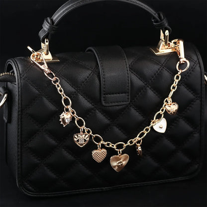Gold Heart Bag Charm
