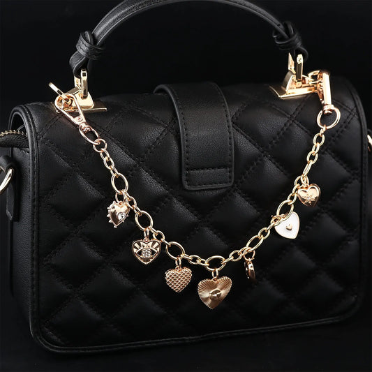 Gold Heart Bag Charm