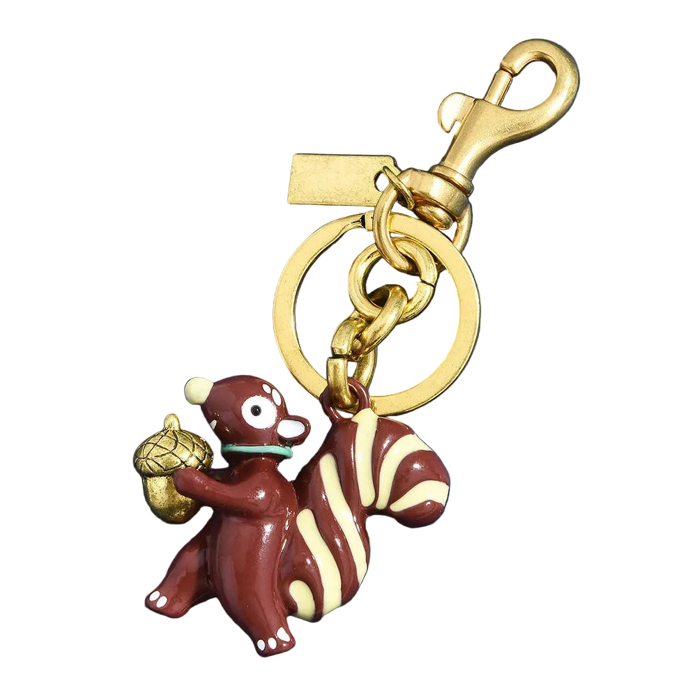 Designer-Inspired Animal Charm Keychain — Butterfly, Dolphin & Squirrel