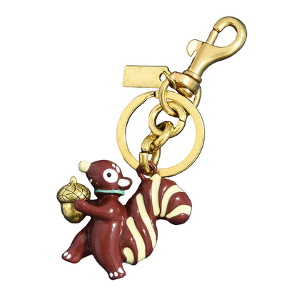 Designer-Inspired Animal Charm Keychain — Butterfly, Dolphin & Squirrel