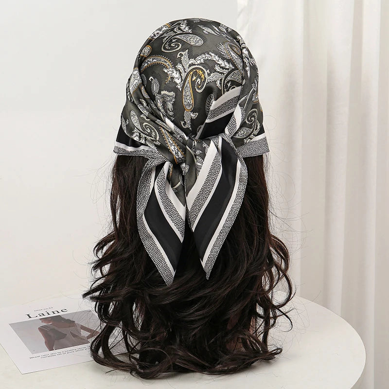 Floral Square Silk Scarf