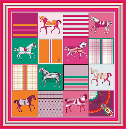 Classic Large Silk Square Scarf