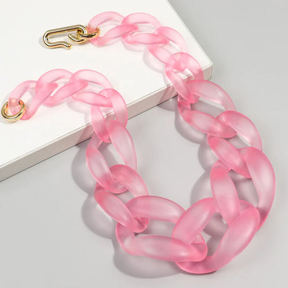Matte Colorful Acrylic Big Chunky Chain