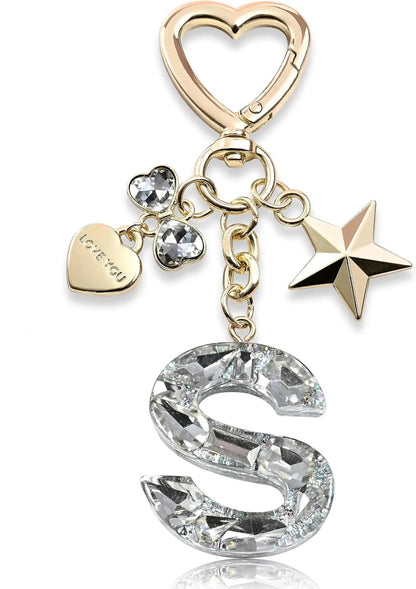 Butterfly Initial Keychain