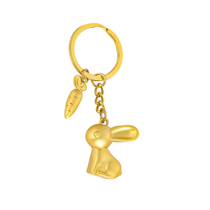 Rabbit Carrot Keychain Cute Charm