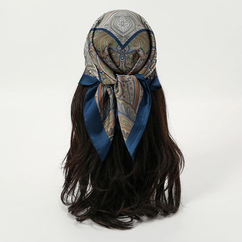 Floral Square Silk Scarf