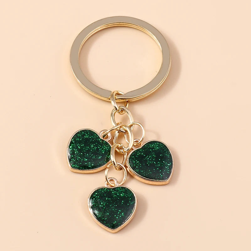 Enamel Love Heart Keychain