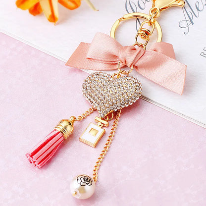 Pearl Bow Bag Keychain