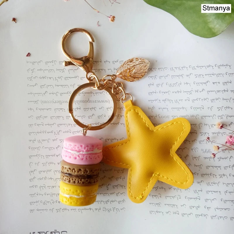 French Macaron Charm Keychain