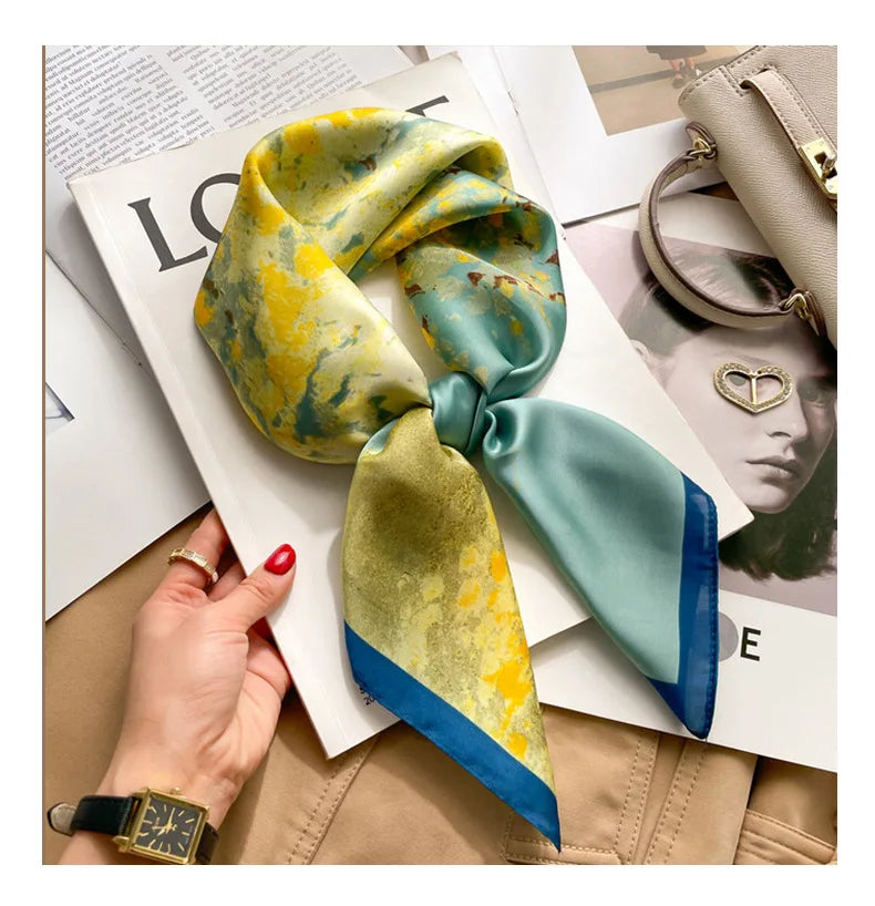 Floral Silk Square Scarf