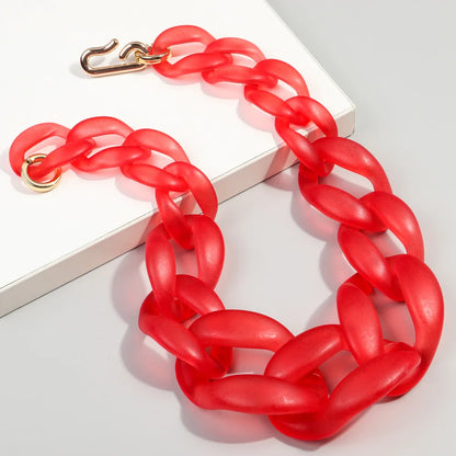 Matte Colorful Acrylic Big Chunky Chain