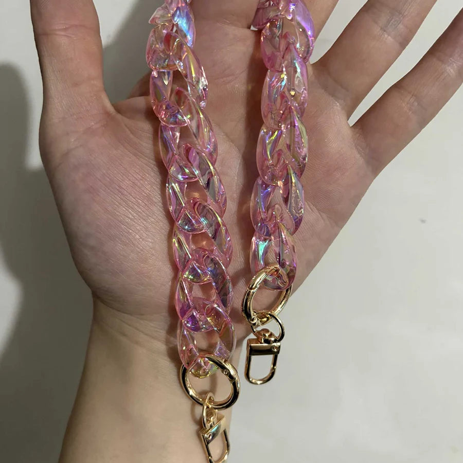 Iridescent Chunky Acrylic Bag Chain