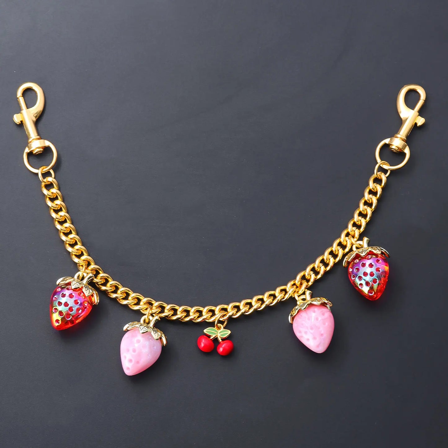 Strawberry Cherry Bag Chain Charm