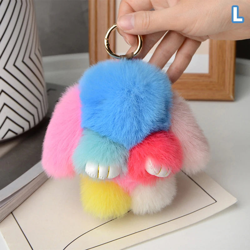 Plush Fur Bunny Keychain