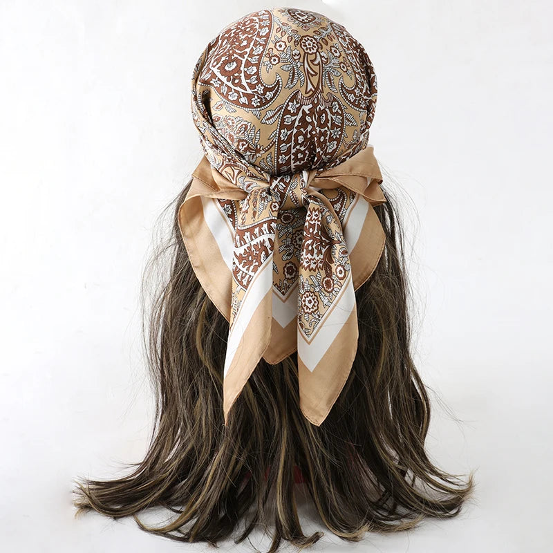 Floral Square Silk Scarf