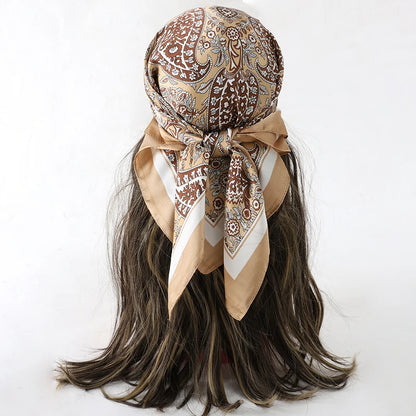 Floral Square Silk Scarf